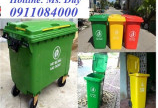 Thùng rác công cộng 120 lit, 240 lít, thùng rác y tế giá sỉ tại Vĩnh Long - LH ngay:0911084000