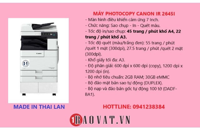 Máy photocopy Canon iR 2645i