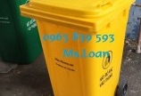 Thùng rác y tế 240L màu vàng đựng rác bệnh viện./ Lh 0963.839.593 Ms.Loan