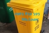 Thùng rác y tế 240L màu vàng đựng rác bệnh viện./ Lh 0963.839.593 Ms.Loan