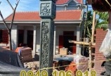Cột đá đồng trụ nhà thờ đình chùa thiết kế năm 2023